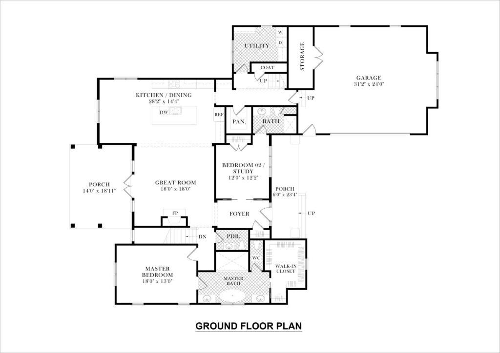 Mosscliff ground level floor plan
