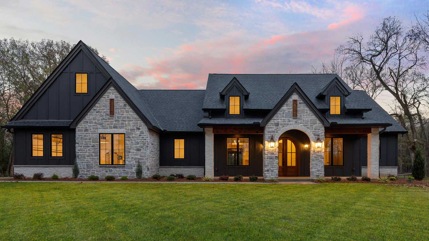 Custom Home Front Elevation by R&H Builders Mt Juliet TN, new home in Wilson County