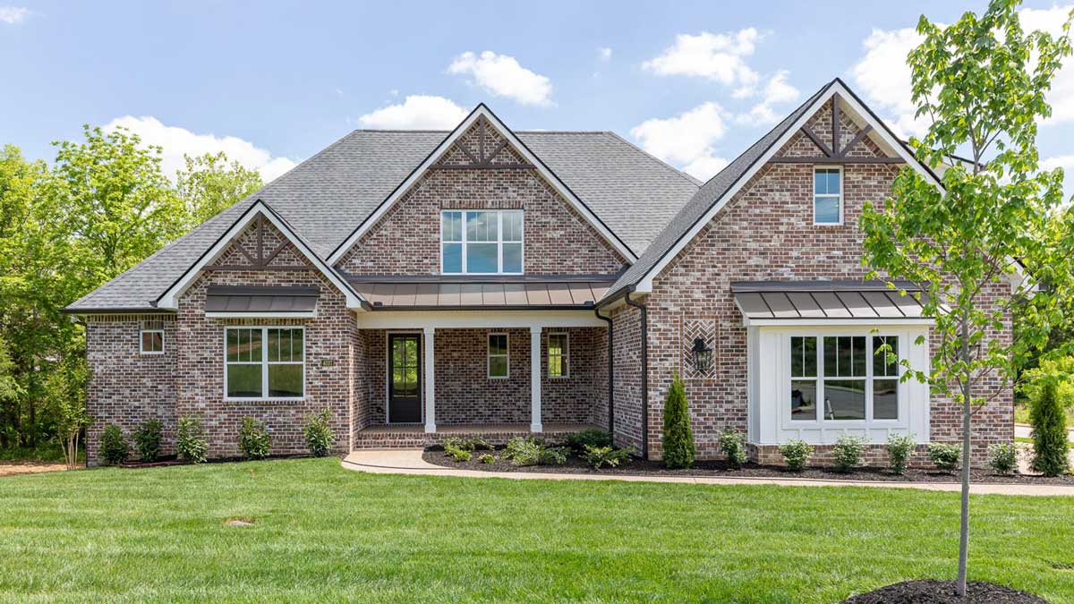 Hargrove Floor Plan Front Elevation by R&H Builders Mt Juliet TN, new home in Wilson County